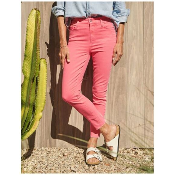 NEW Frank & Eileen Sligo Italian Performance Denim Skinny Jeans in Neon Pink 27 - Picture 2 of 11